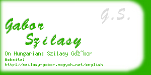 gabor szilasy business card